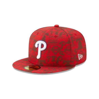 Sapca New Era Philadelphia Phillies MLB Sketched 59FIFTY Fitted - Rosii